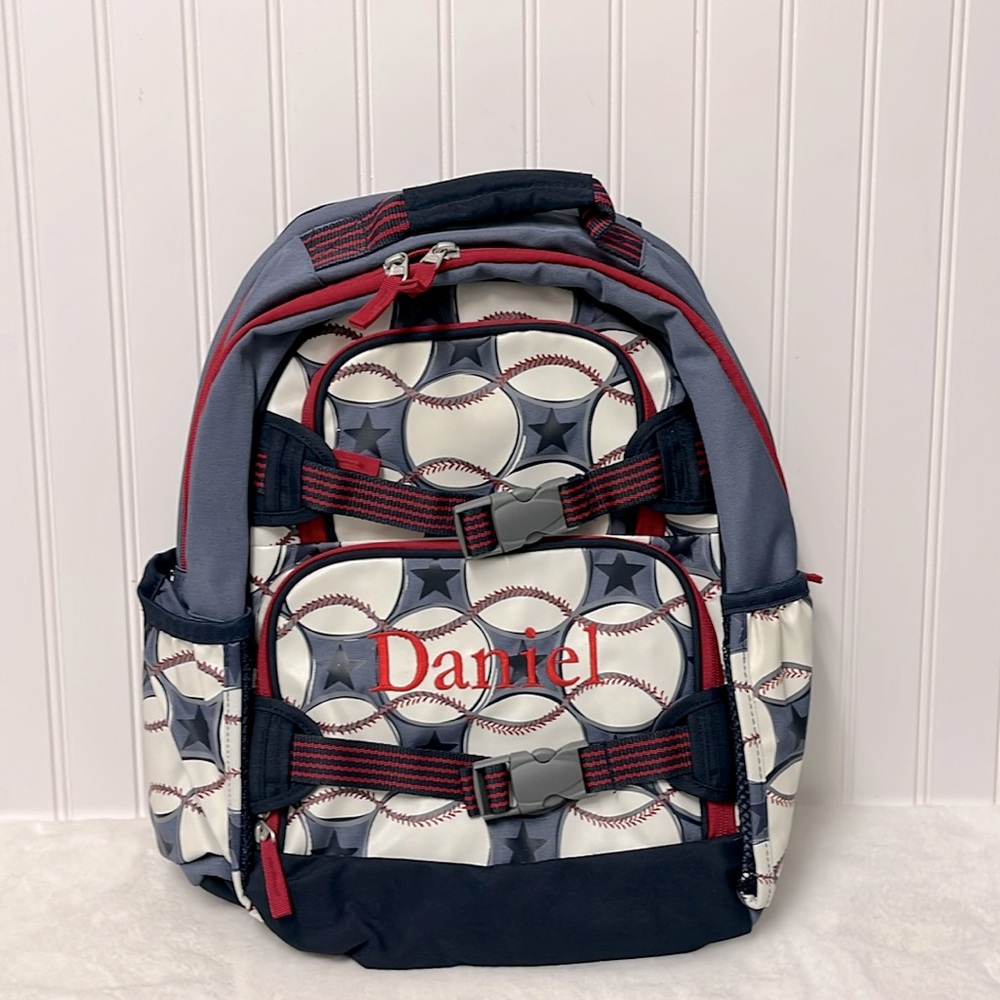 Pottery Barn Kids large Mackenzie backpack baseball